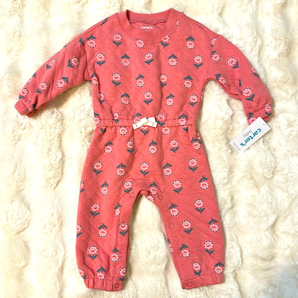Carter’s NWT Double Knit Long Sleeve Jumpsuit 9M